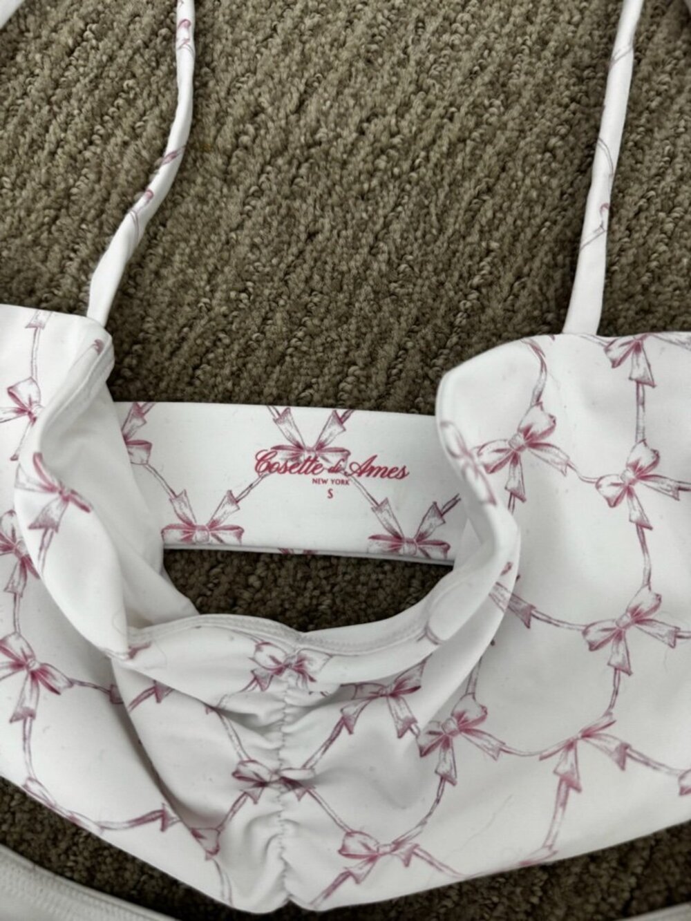 Cosette di Ames White and Pink Bow Skort and Sports Bra Set - Small - Picture 8 of 8